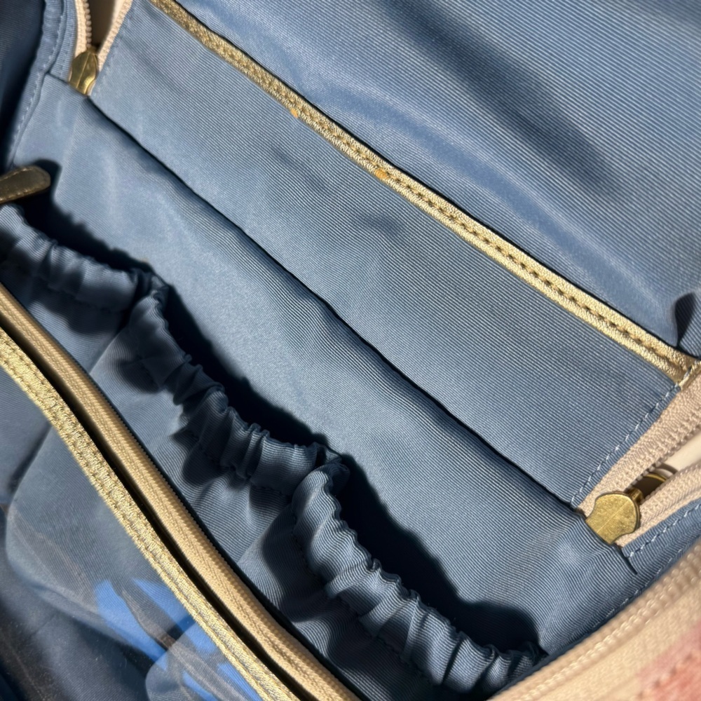 Coach Vintage Spring 2015 Gold Pink Purple Colorful Plaid Cosmetic Travel Bag - Picture 14 of 14